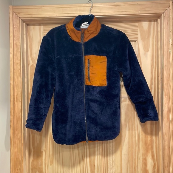 Tommy Bahama Fleece Zip Up Kids  Plush Fleece Hooded Jacket (Navy Large 10/12 - Picture 3 of 8